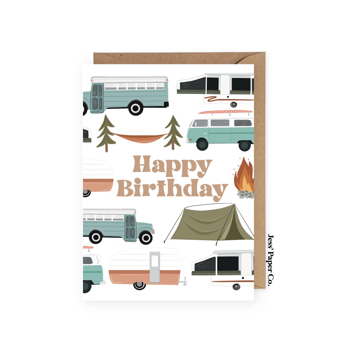 Happy Birthday Camper Card | Jess' Paper Co.