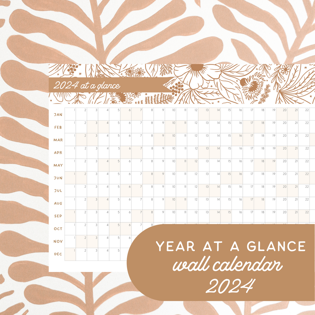 2024 At a Glance Wall Calendar