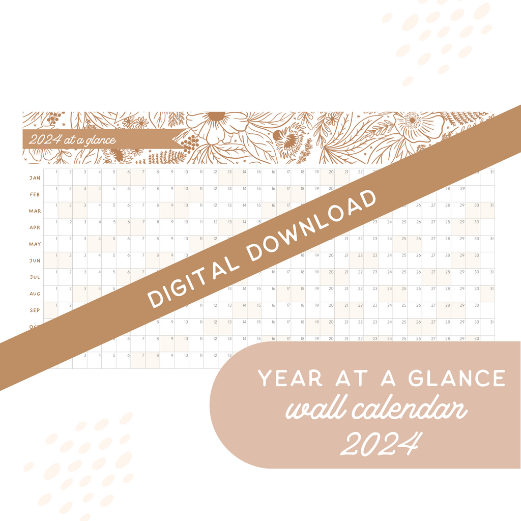 2024 Downloadable Year at a Glance Calendar
