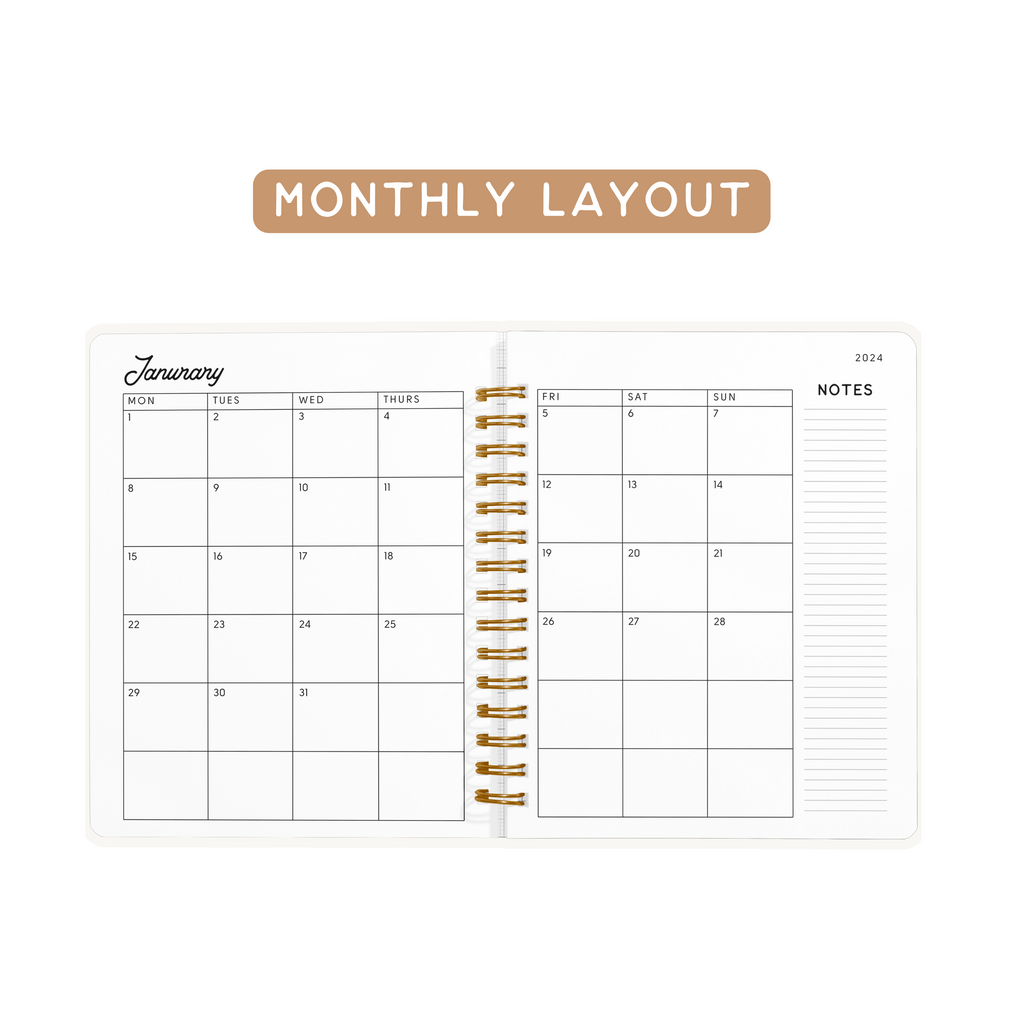 Simple Grid Dated Planner