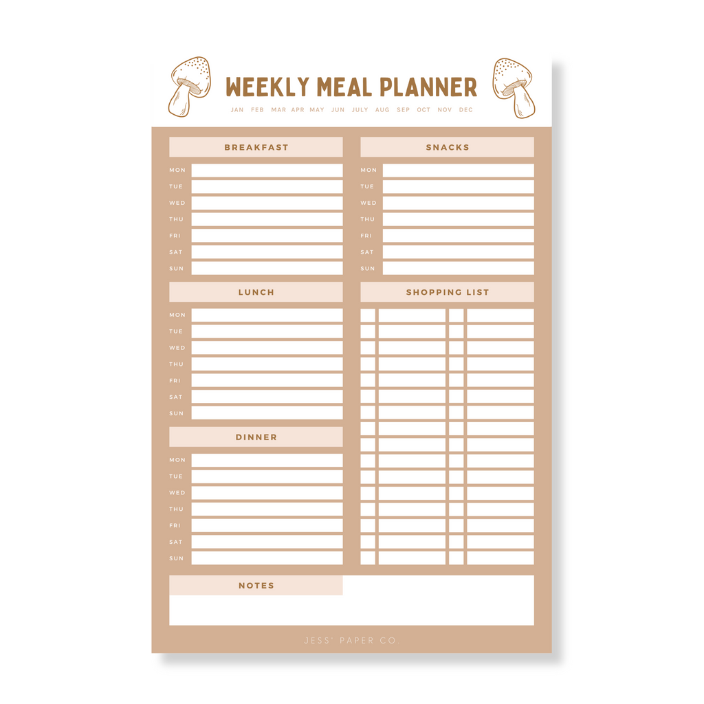 Food Shopping List Notepad