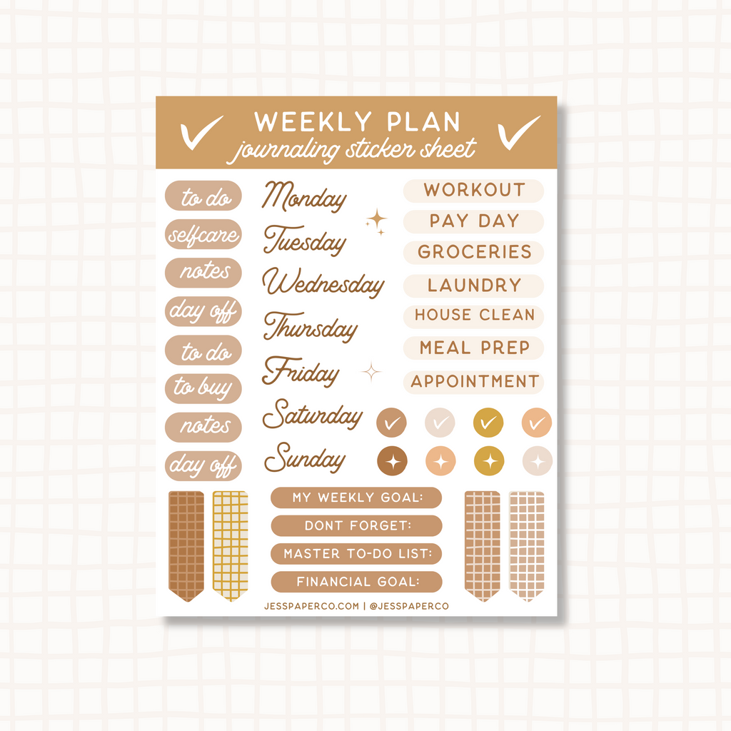 Weekly Plan Sticker Sheet