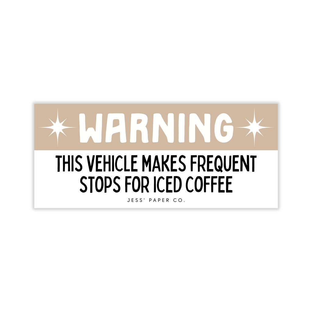 Iced Coffee Lover Bumper Sticker