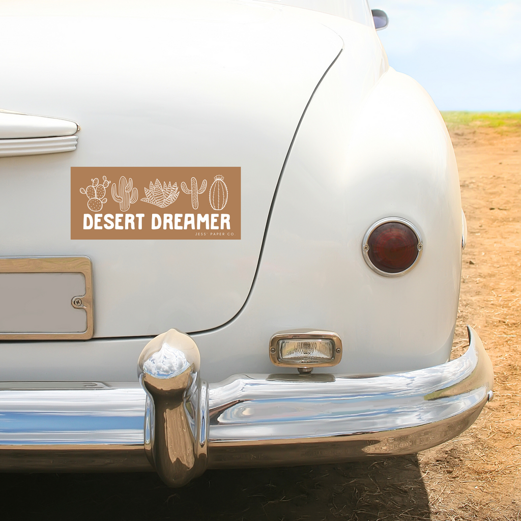 Desert Dreamer Bumper Sticker (brown)