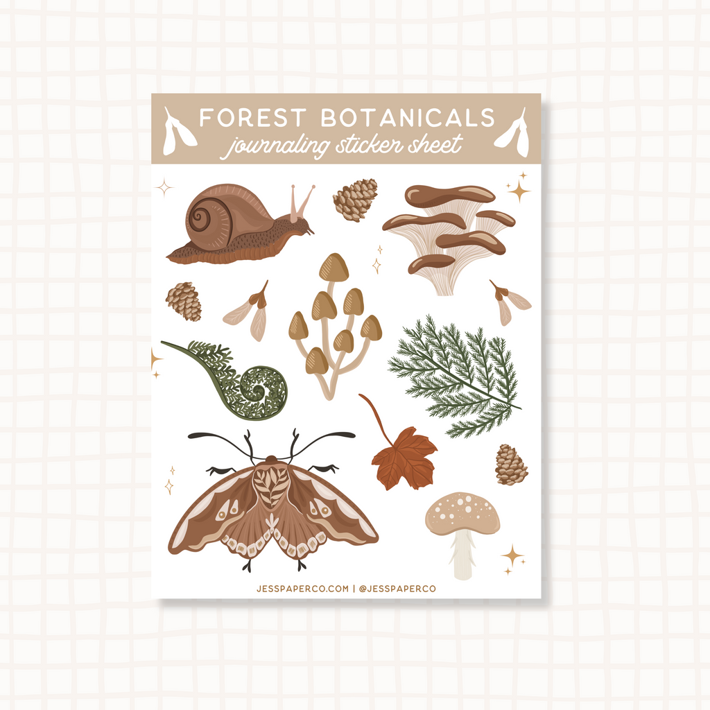 Forest Botanicals Sticker Sheet