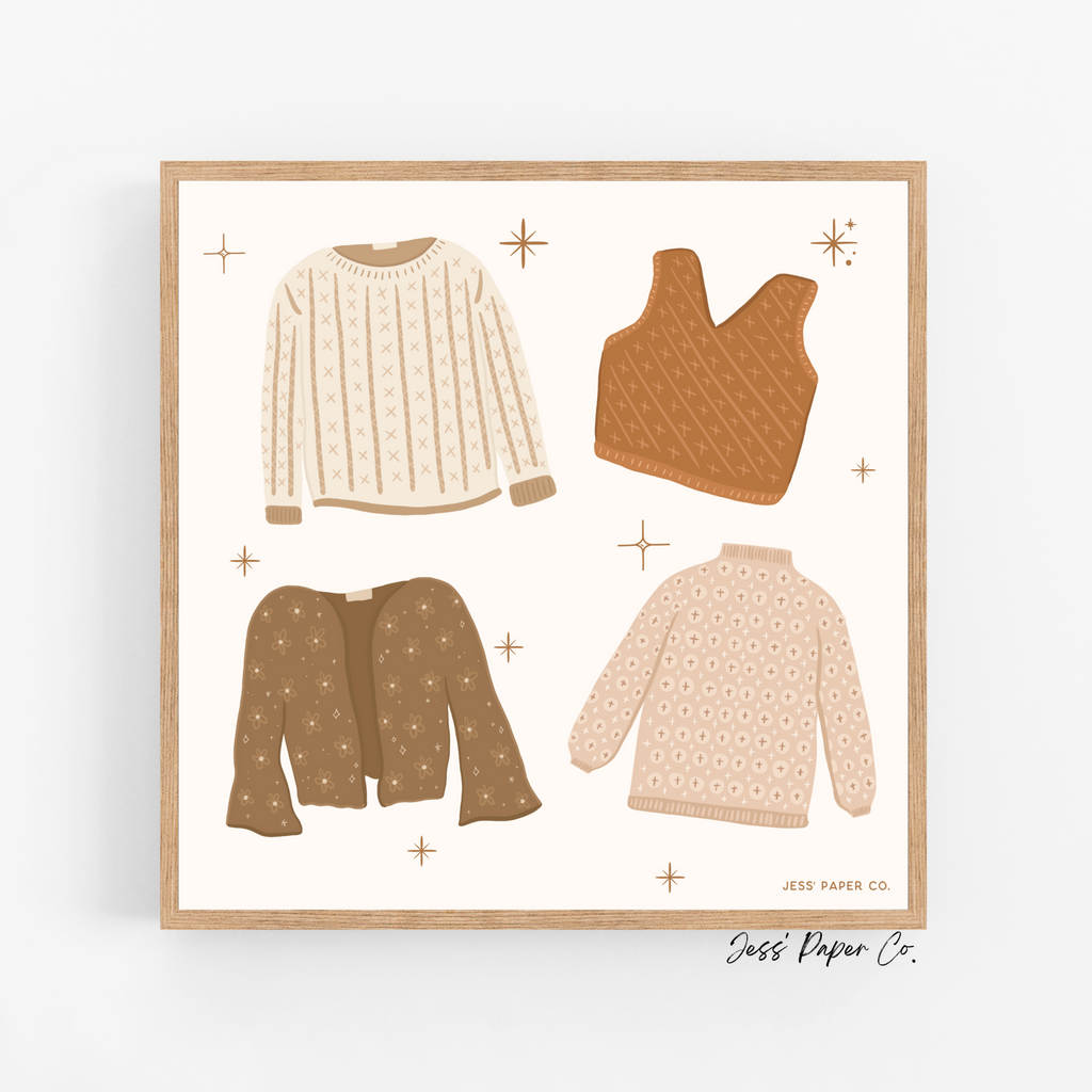 Knitted Sweaters Print