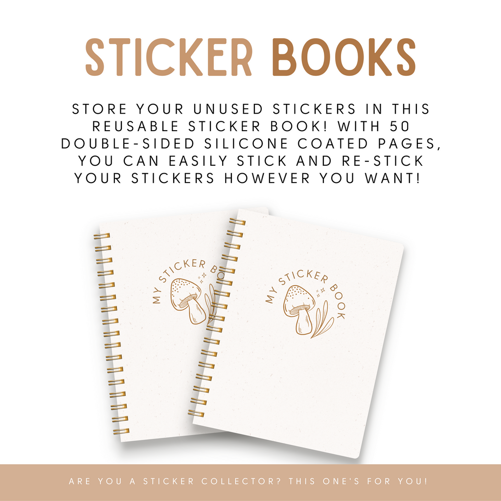 Mushroom Sticker Book- For Sticker Collecting