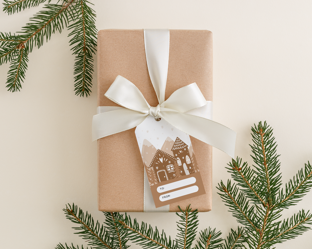 10 Gift Tags- Gingerbread Village!