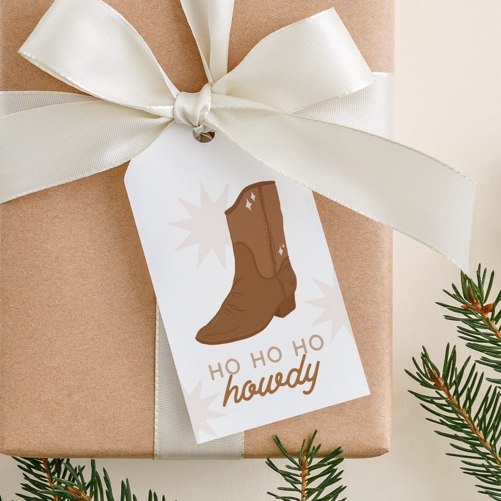 10 Gift Tags- Ho Ho Howdy!