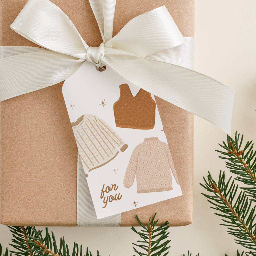 10 Gift Tags- Cozy Sweaters!