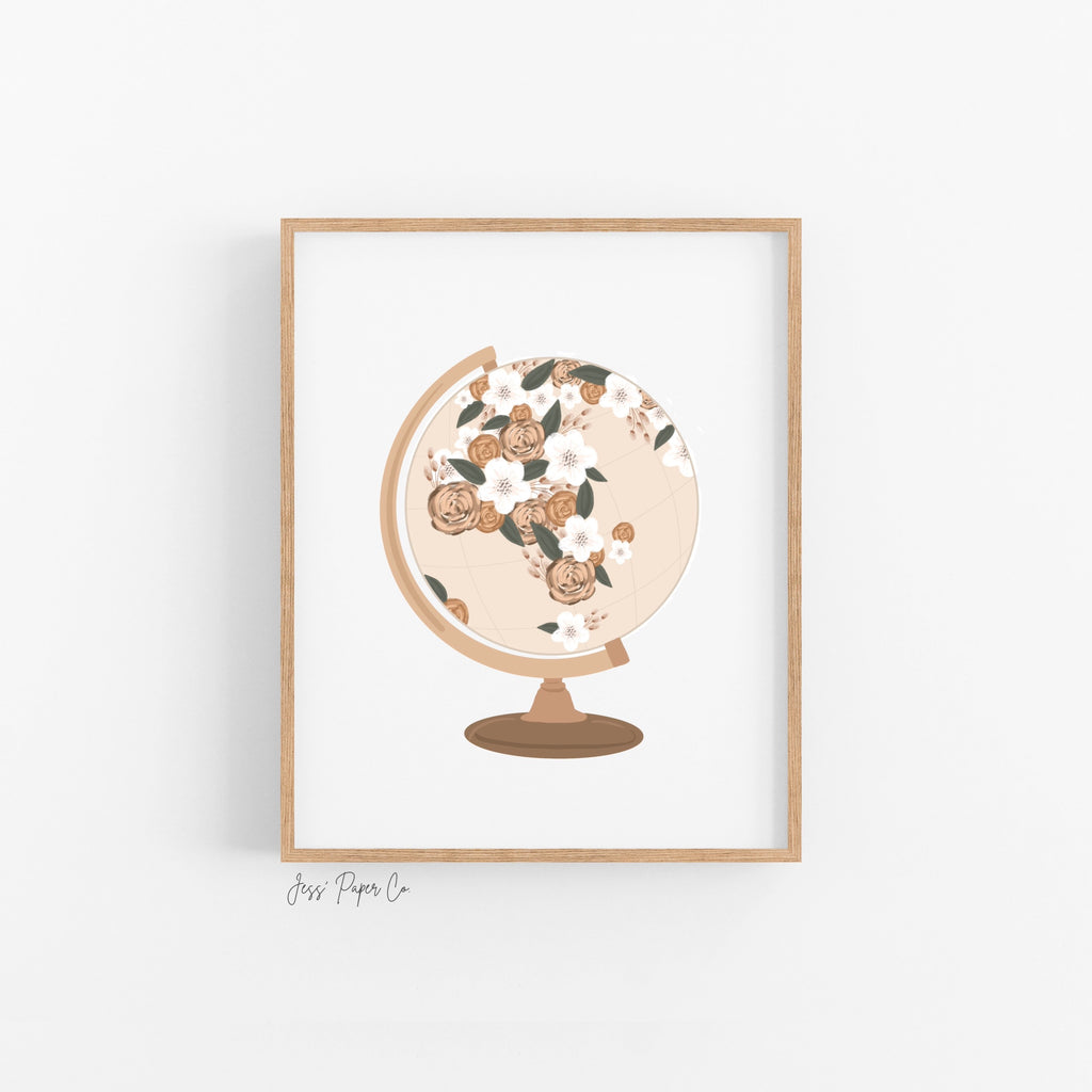 Floral Globe Print