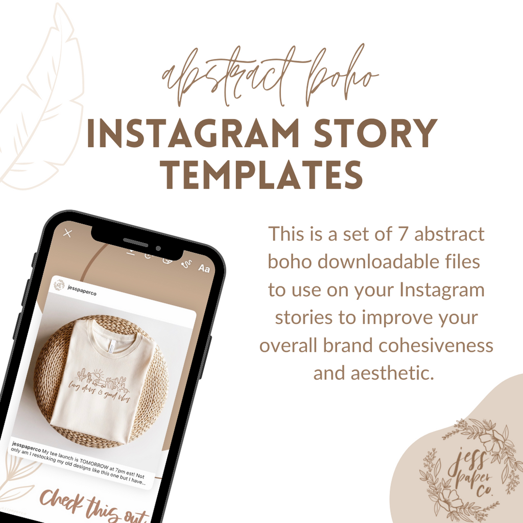 Abstract Boho Instagram Story Templates