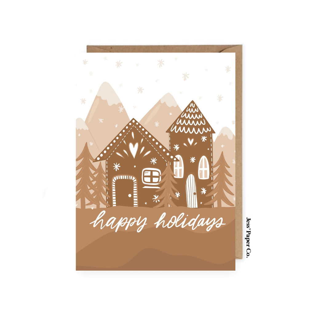 Gingerbread Happy Holidays Card