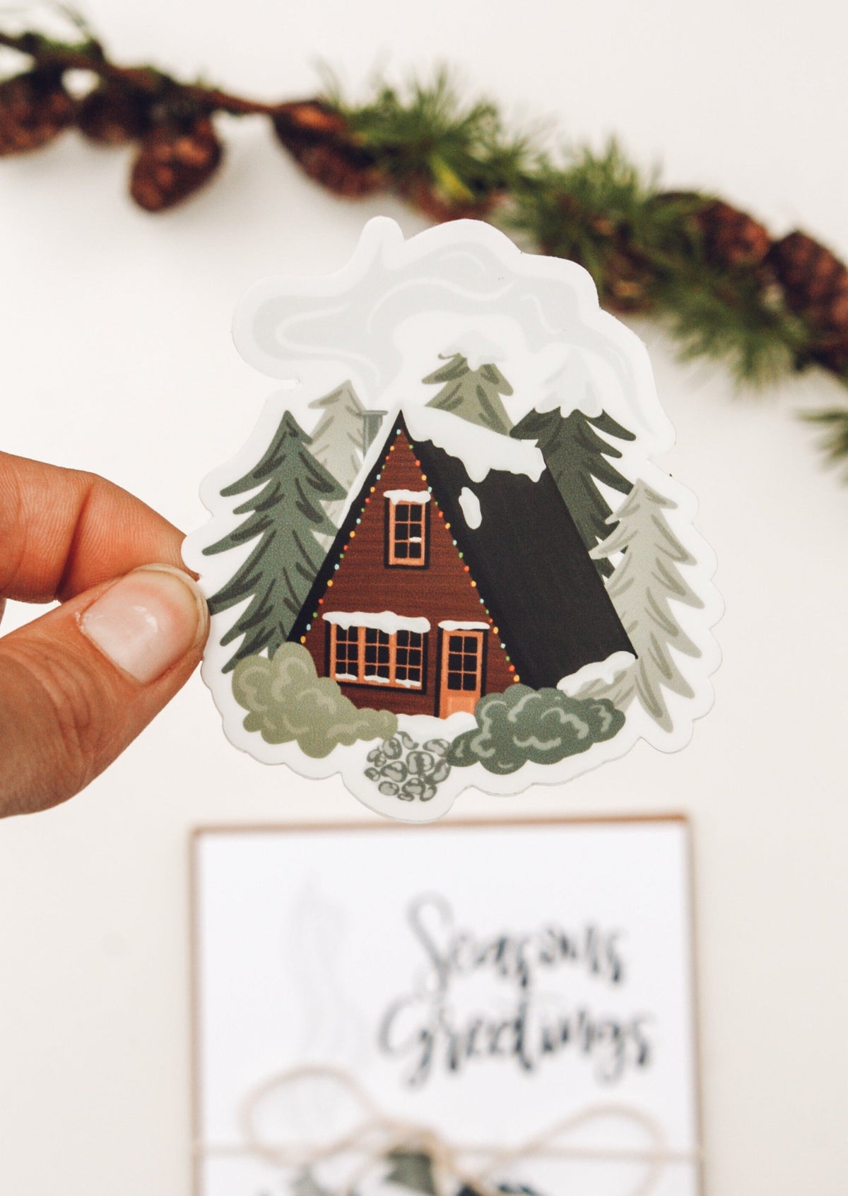Winter Cabin Sticker | Jess' Paper Co.