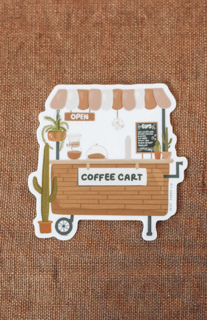 Coffee Cart Sticker