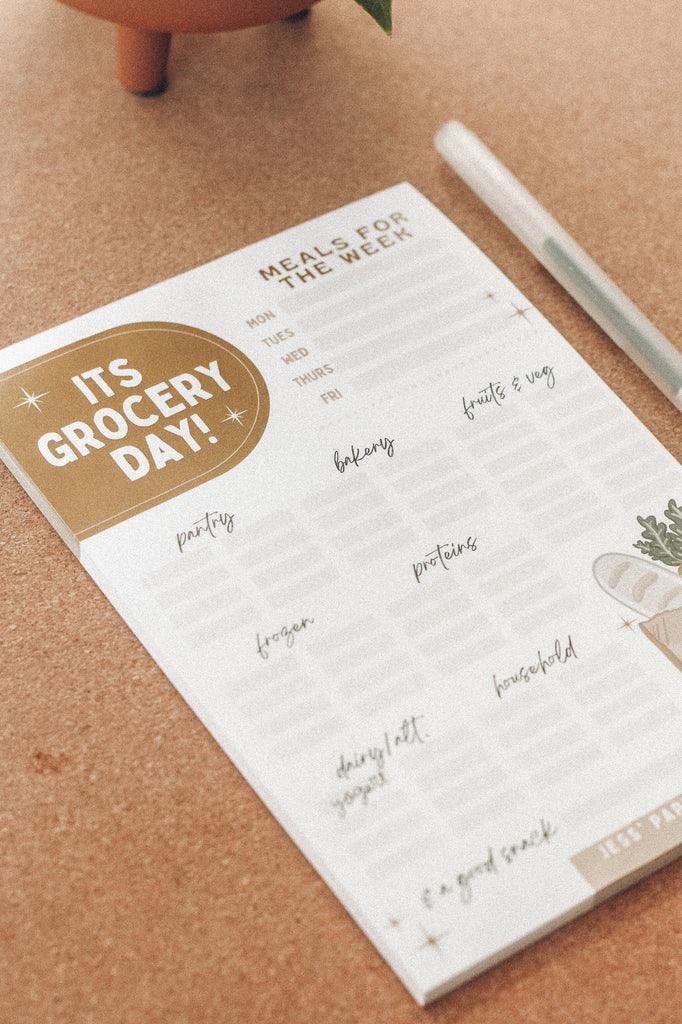 Grocery Meal Planner Notepad