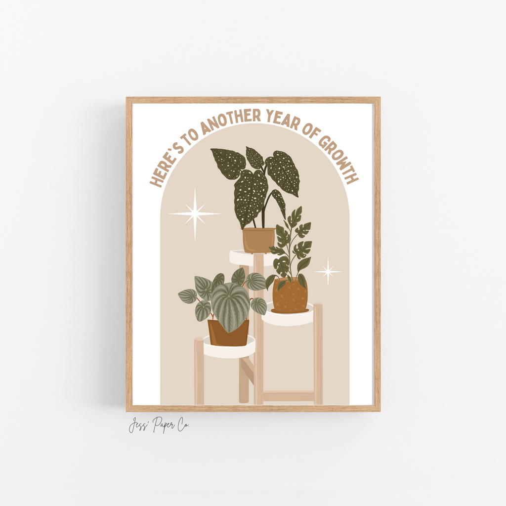 Year of Growth Plant Print