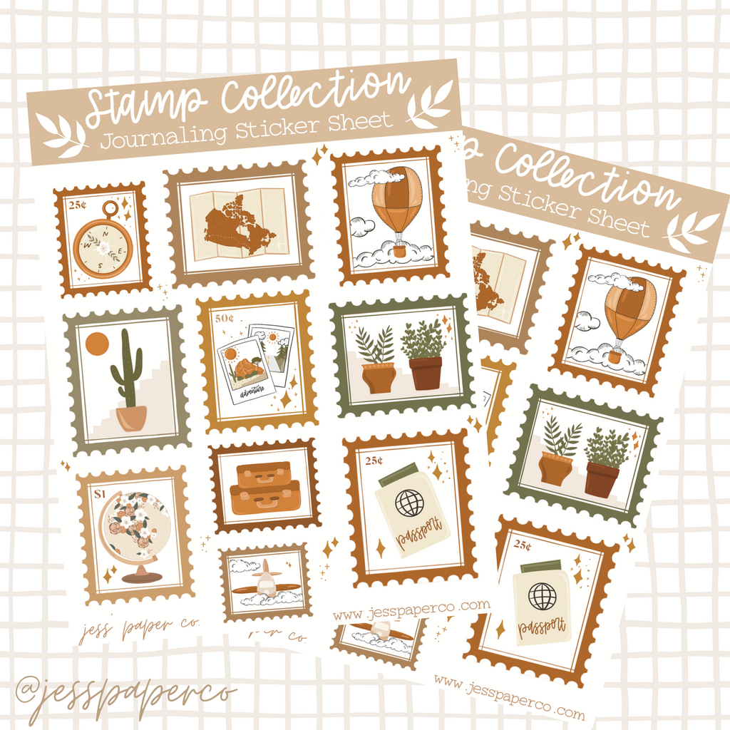 Stamp Collection Sticker Sheet