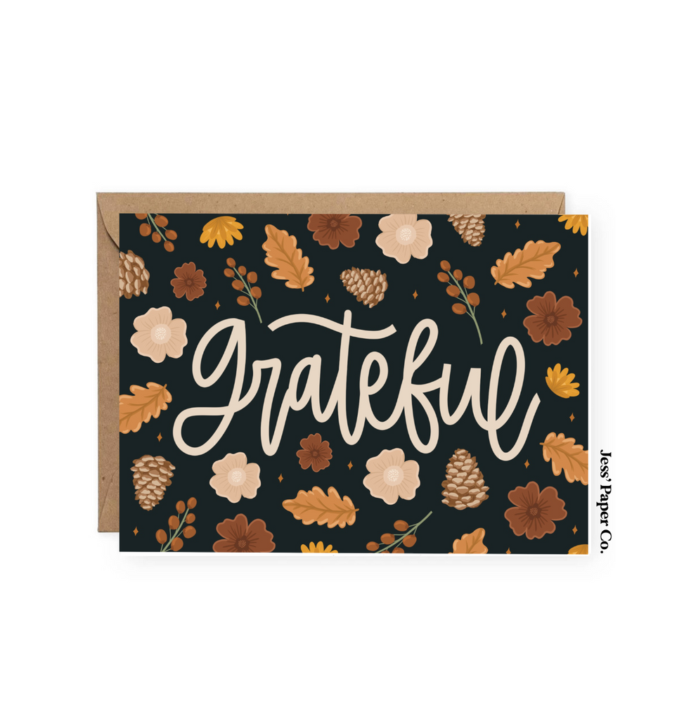 Black Fall "Grateful" Card