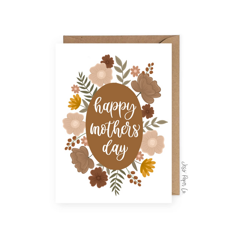 Mothers Day Mustard Floral Card