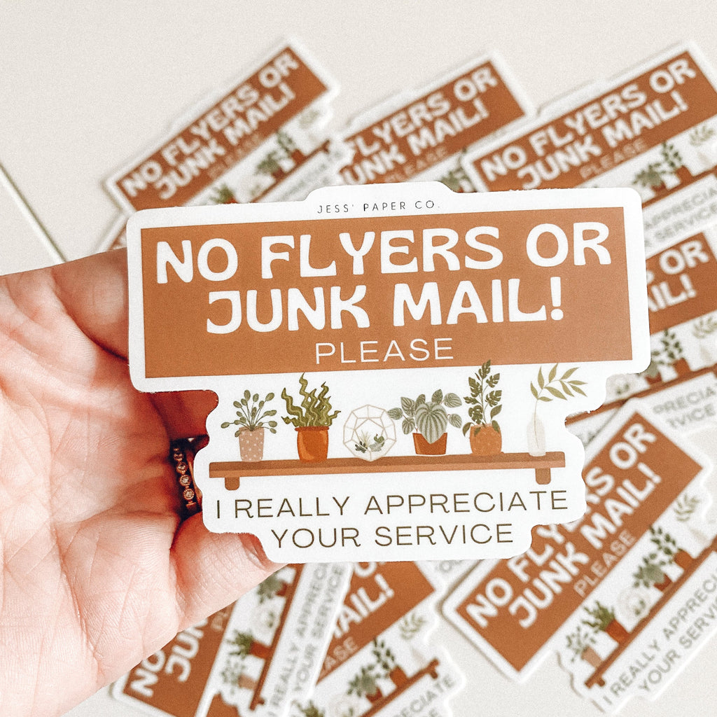 "No Junk Mail" Mailbox Sticker