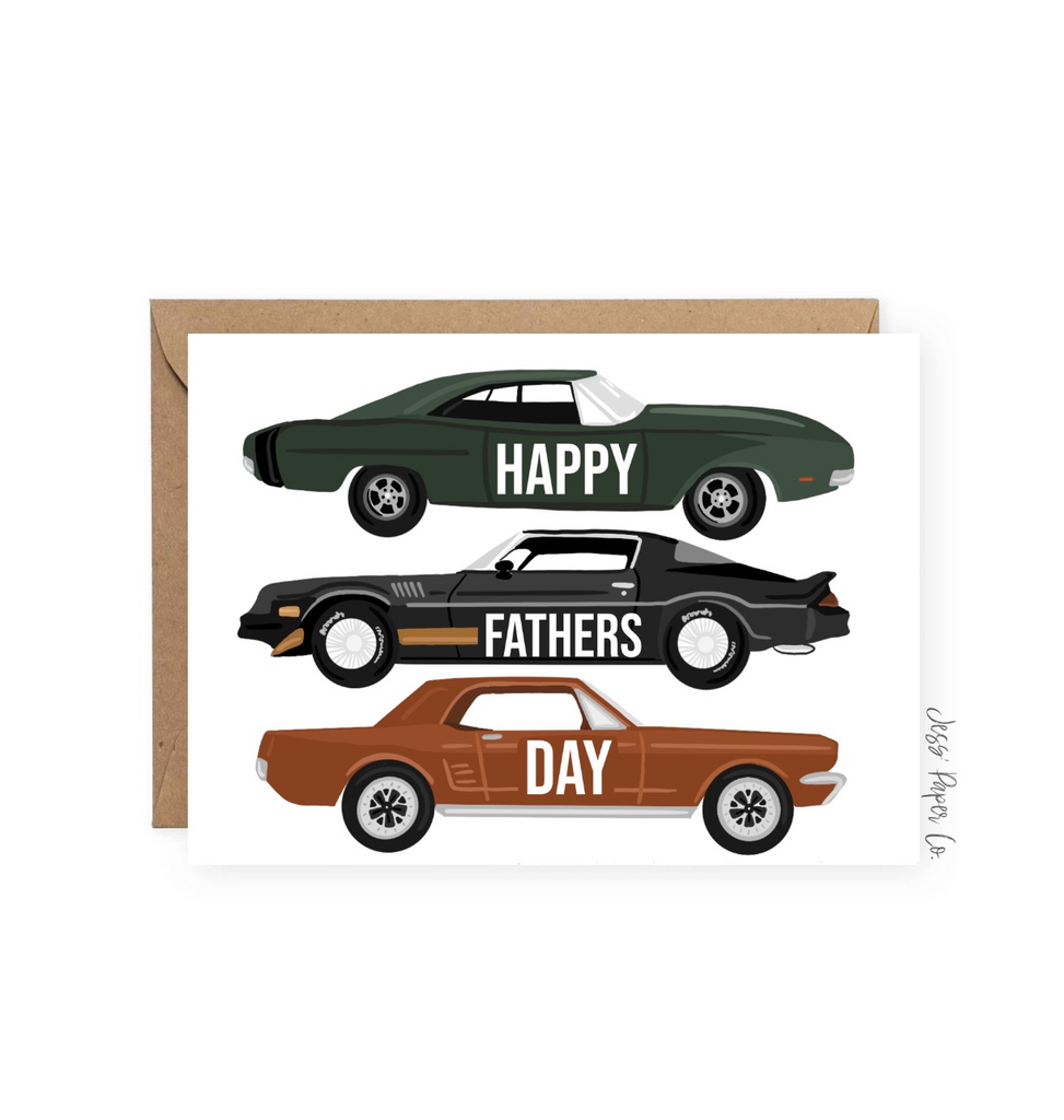 Vintage Cars Fathers Day Card