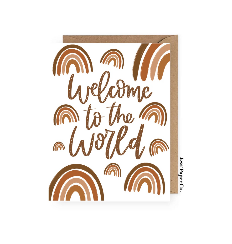 Welcome to the World Baby Rainbow Card